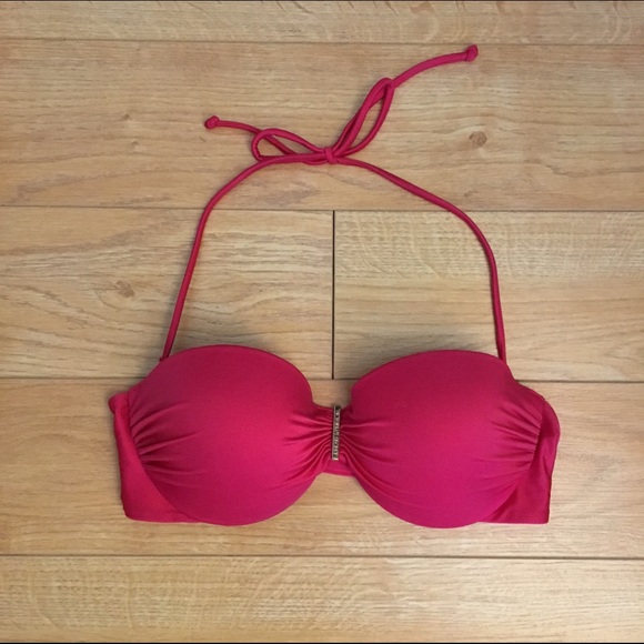 Victoria's Secret hot pink swimwear top with cups