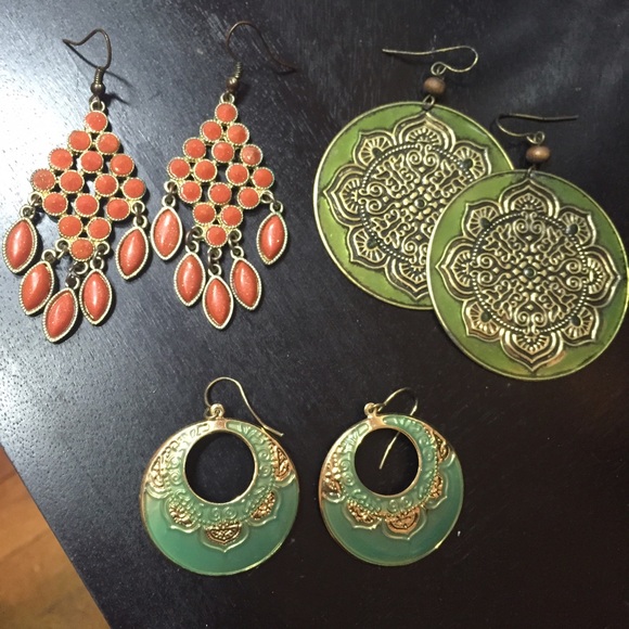 3 Pairs of Boho Earrings