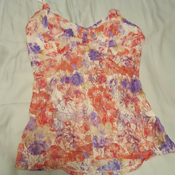 Floral lace camisole
