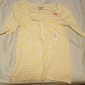 green and white stripe shirt