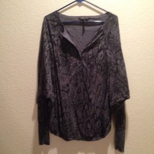 Bcbg snakeskin silk blend sweater one size