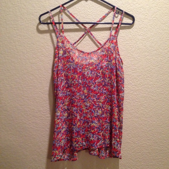 Bcbg generation floral flowy tank size xs
