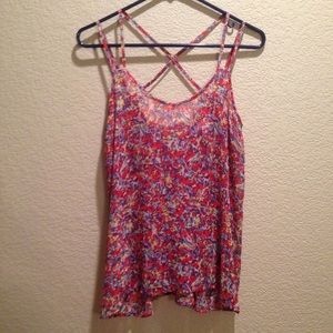 Bcbg generation floral flowy tank size xs