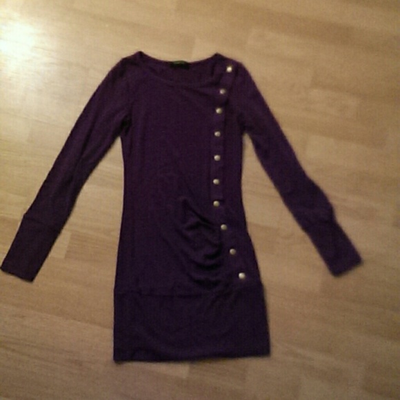 Purple long sleeve dress
