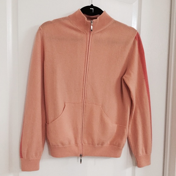 Cashmere zip up sweater
