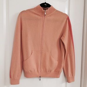 Cashmere zip up sweater