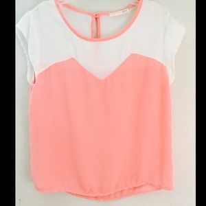 Light pink and white blouse