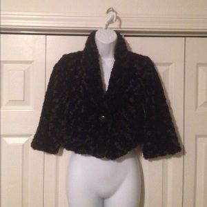 Plush Faux Fur Cropped Jacket