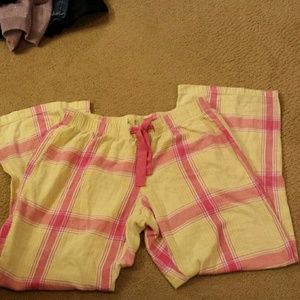 But yellow and pink plaid pants.