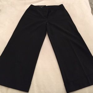 Wide leg capri dress pants