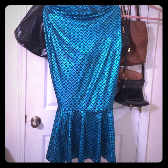 Metallic mermaid tail