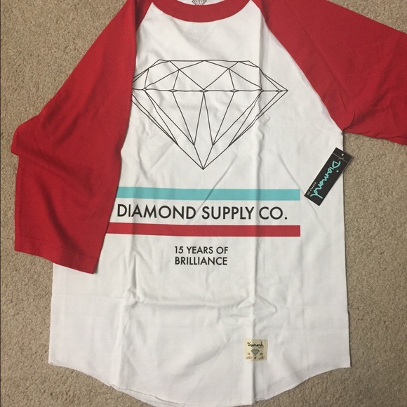NEW Diamond Supply Raglan 15 Years Brilliance