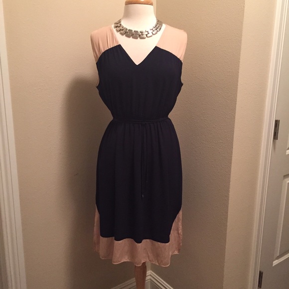 Zara Navy/Peach Dress, Size L