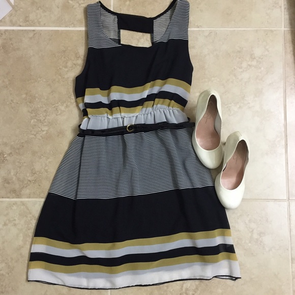 Ayla Dresses & Skirts - Ayla Black/yellow/white stripped dress