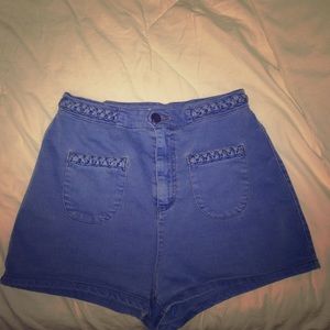 BDG blue high waisted shorts