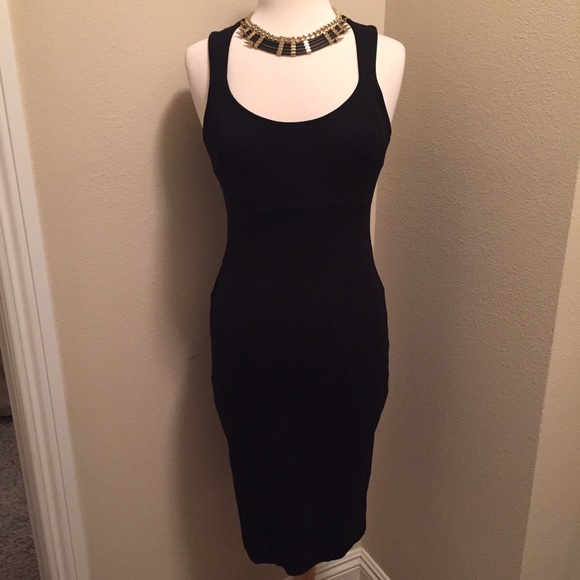 ASOS Black Ponte Bodycon Dress, Size 8 US