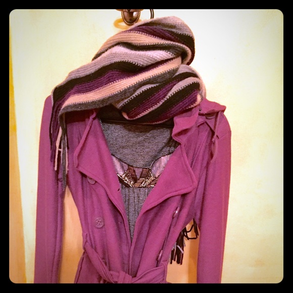 Versatile hooded purple pea coat, autumn ready!