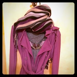 Versatile hooded purple pea coat, autumn ready!