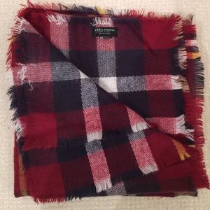 Zara plaid blanket scarf