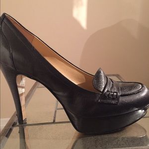 Nine West platform loafers - black