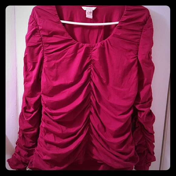 NWOT Ruched Red top
