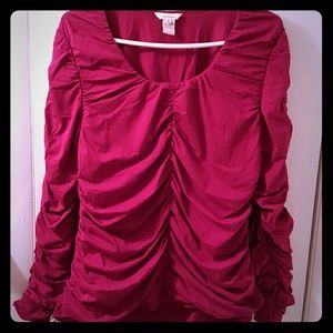 NWOT Ruched Red top