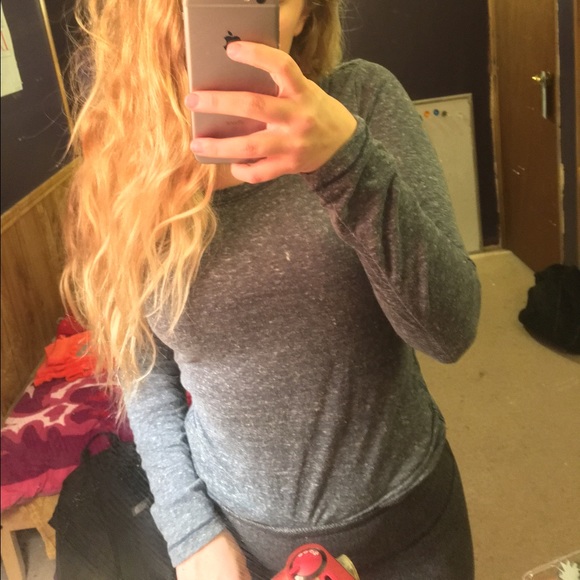 Grayish blue long sleeve t-shirt