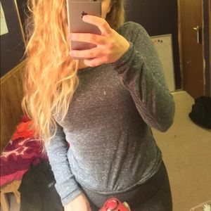 Grayish blue long sleeve t-shirt