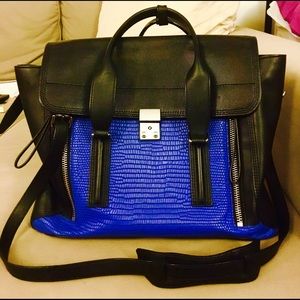 3.1 Phillip Lim Large Satchel in blue and black