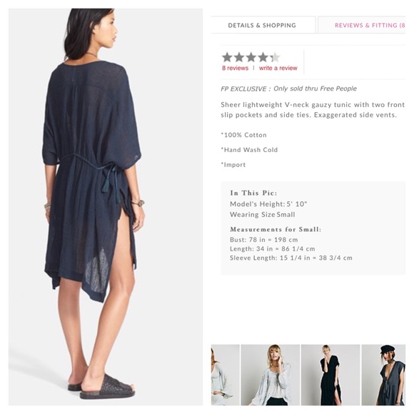 FREE PEOPLE Oversized Slouchy Tunic NWOT - Picture 4 of 4