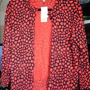 NWT J.Crew Hearts cardigan size XL
