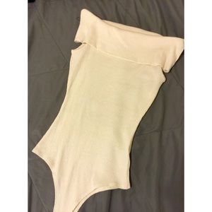Cream colored bodysuit