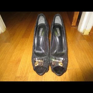Dolce & Gabbana Black Lace Heels