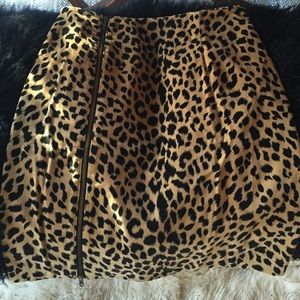 Gantos leopard print velvet skirt