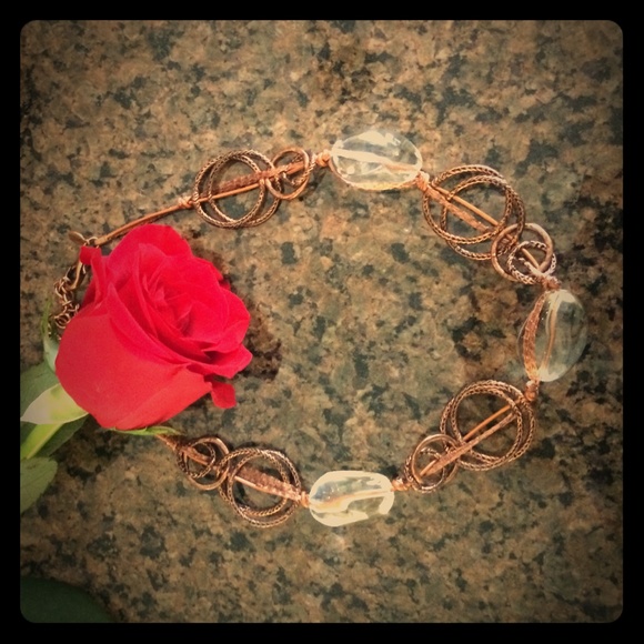 Bronze link chocker style necklace!