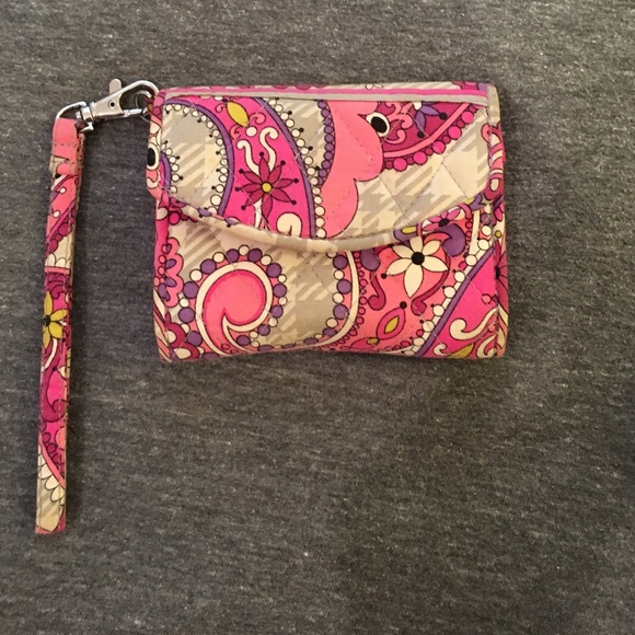 A pink Vera Bradley wristlet