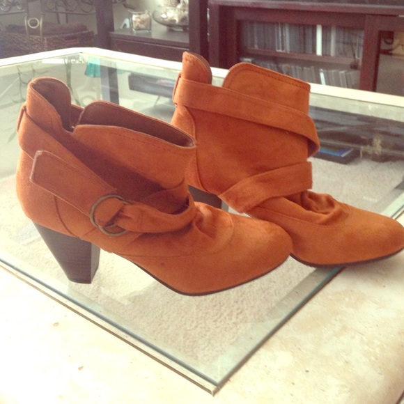 Pumpkin color boots