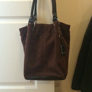 Gorgeous brown suede bag!