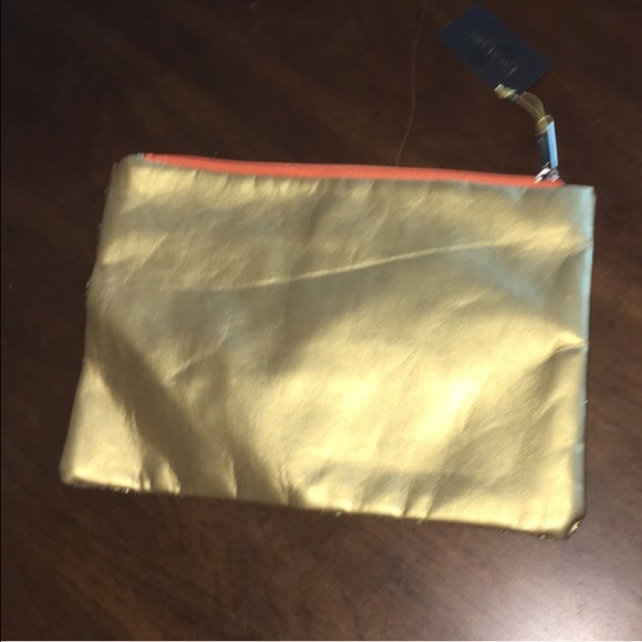 ❌ SOLD ❌ Bebe Jewel Encrusted Gold Glitter Clutch - Picture 4 of 4