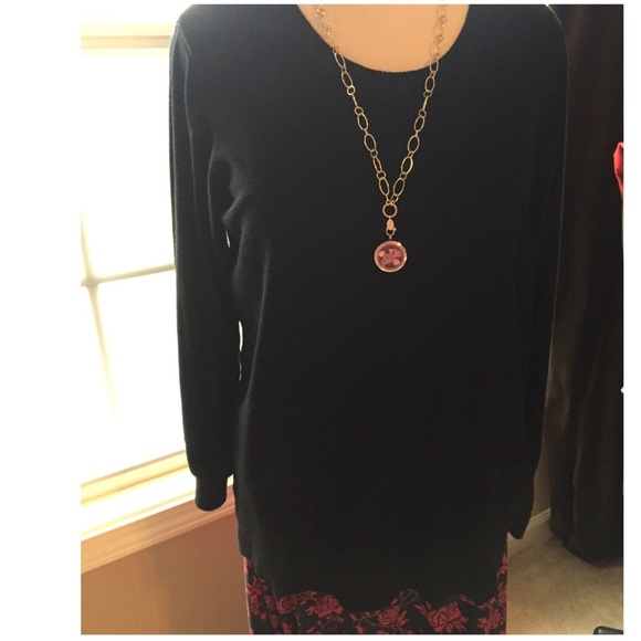 SALE Alfani LS black sweater