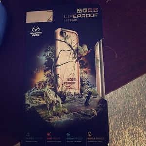 Real tree PINK CAMO life proof 5/5s