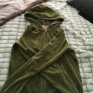 Olive green Juicy velour zip up