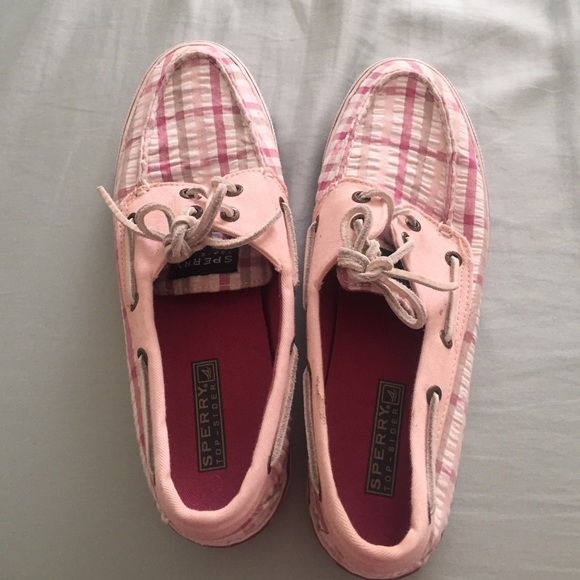 Sperry plaid shoes. Worn but still in good shape