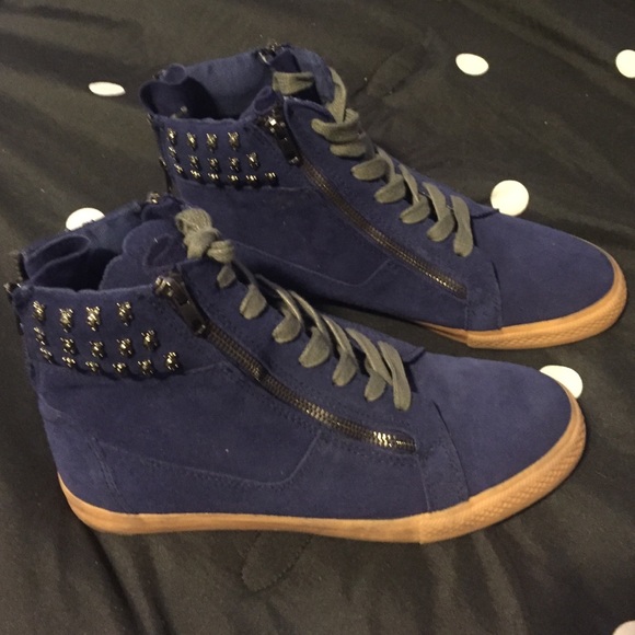 Betsey Johnson Blue Suede Sneakers