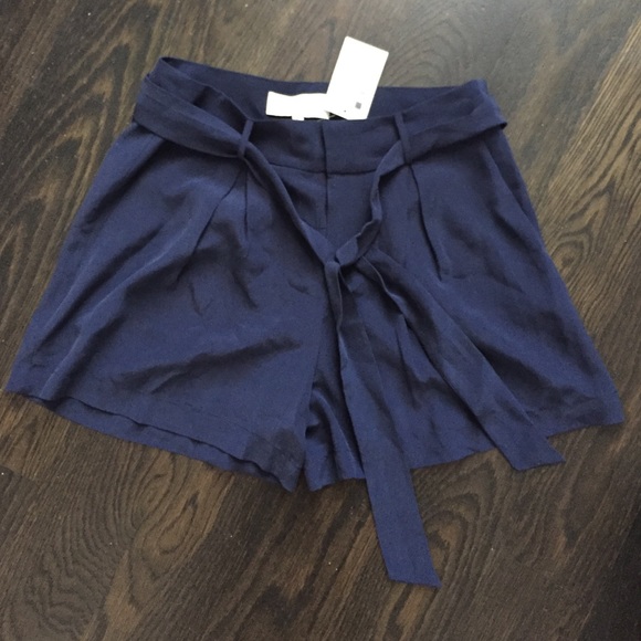 Joie Pants - Joie Donvina luxe navy silk shorts size 0 NWT