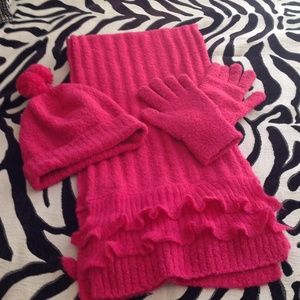 Victoria's Secret scarf, hat, glove set