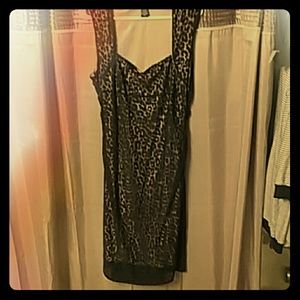 Leopard lace overlay skirt