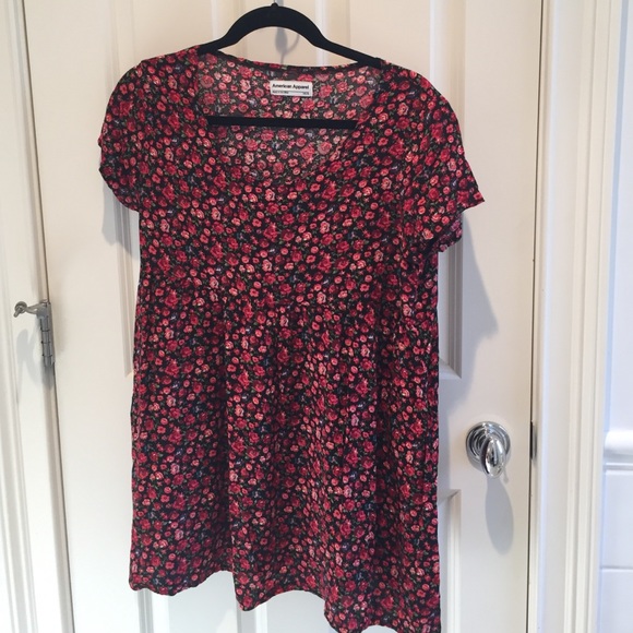 American Apparel Printed Rayon Babydoll Dress