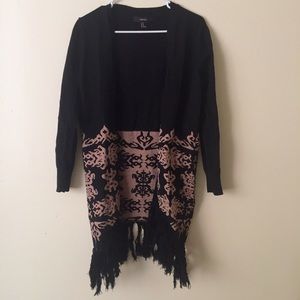 Black & Tan Tribal Cardigan