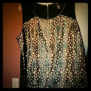 S/L pleather front shirt